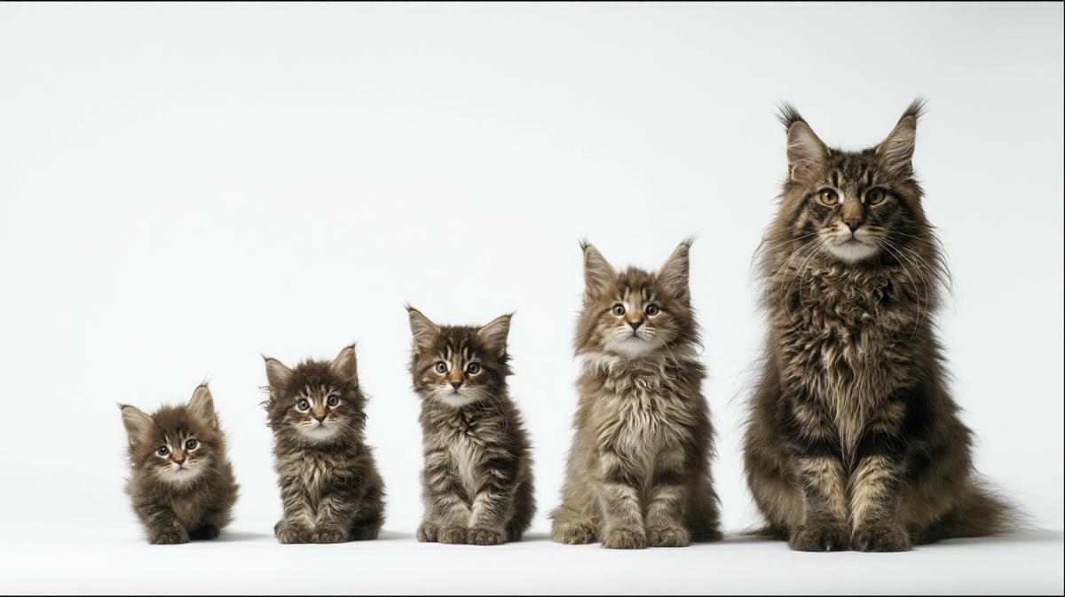 Évolution du poids et de la taille d’un Maine Coon de 3 mois à l’âge adulte