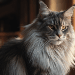 Maine Coon adulte avec pelage complet et crinière développée
