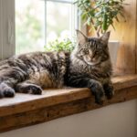 gros chat race maine coon - Image de couverture