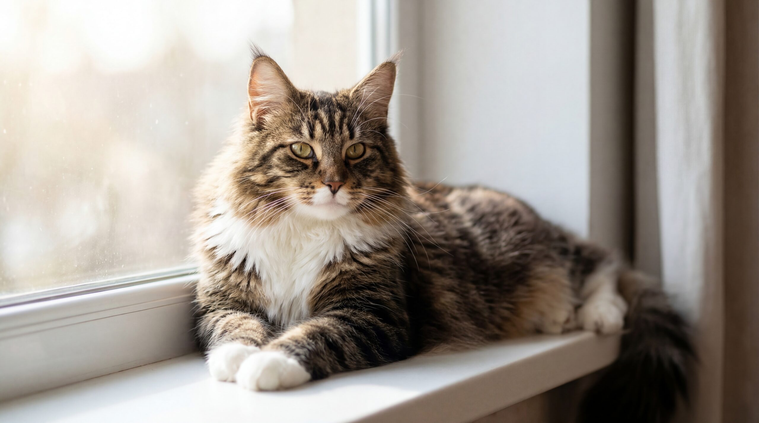 maine coon croisé chat de gouttière - Image de couverture