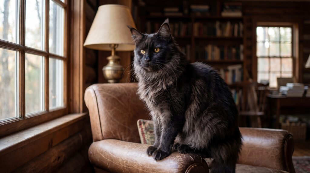 maine coon noir - Image de couverture