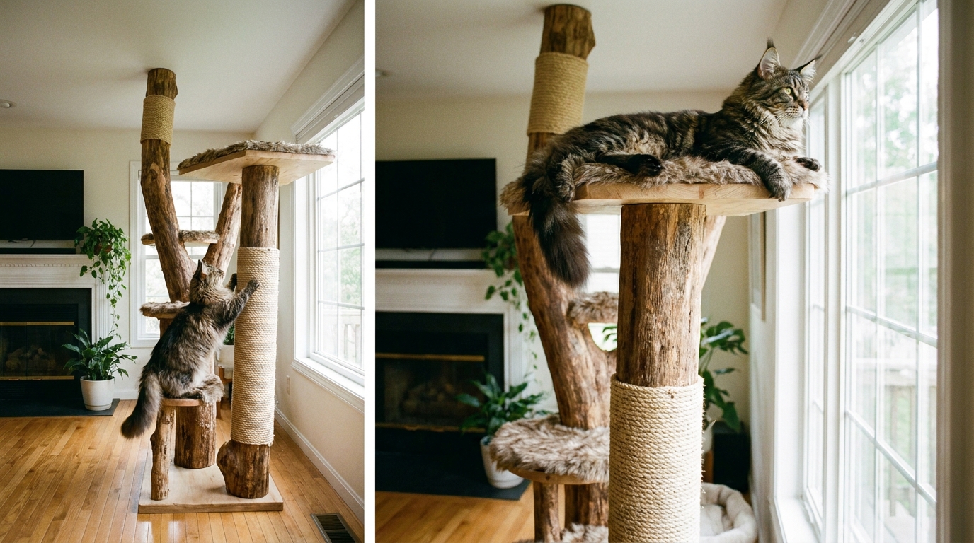 arbre à chat maine coon - Image de couverture