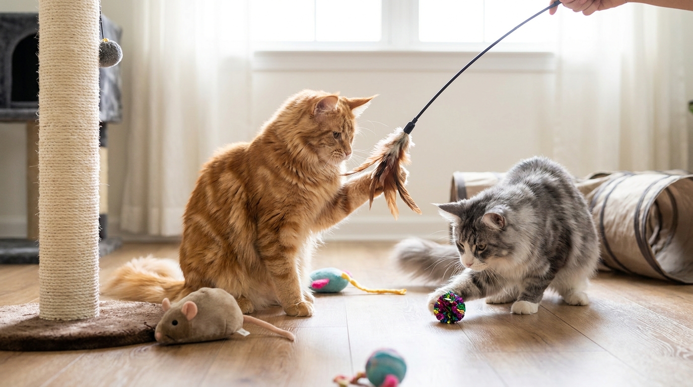 jouets maine coon - Image de couverture