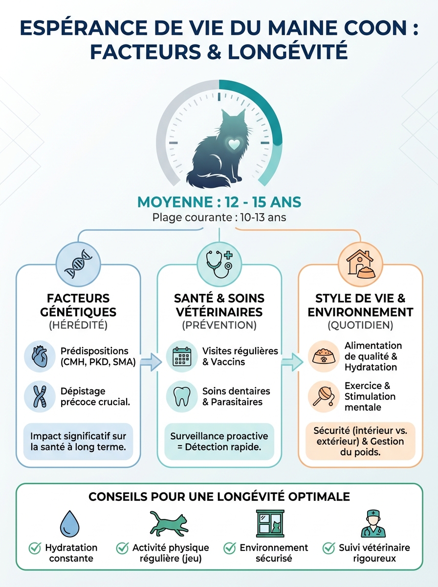Infographie espérance de vie maine coon