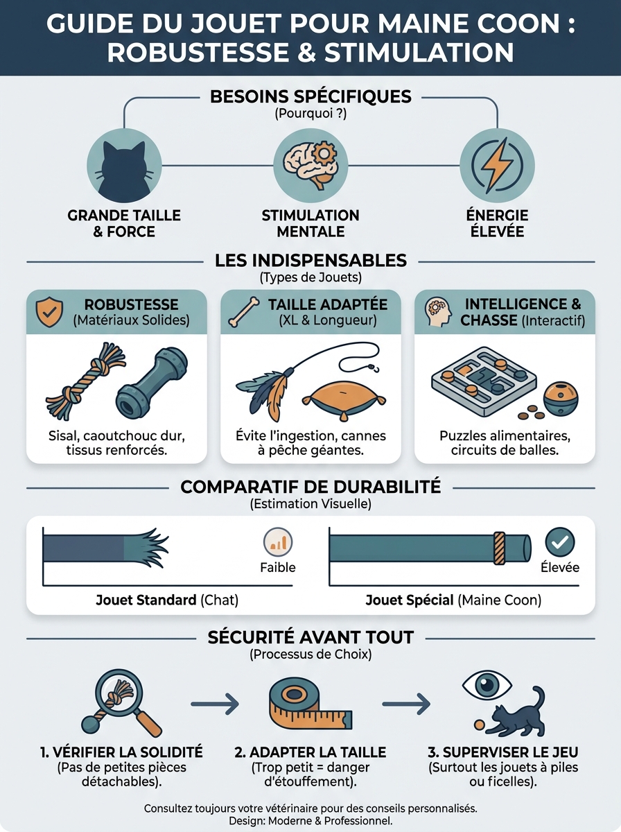 Infographie jouet pour maine coon