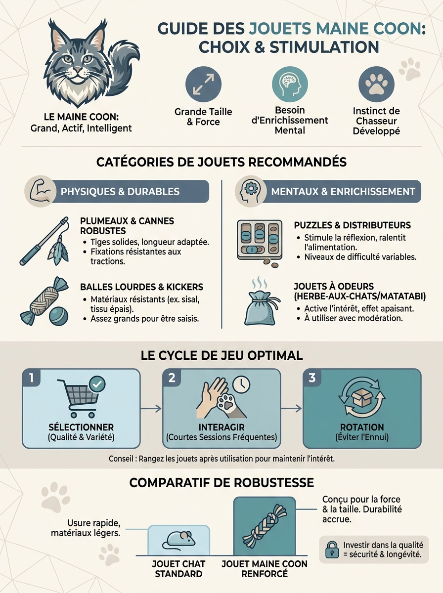 Infographie jouets maine coon