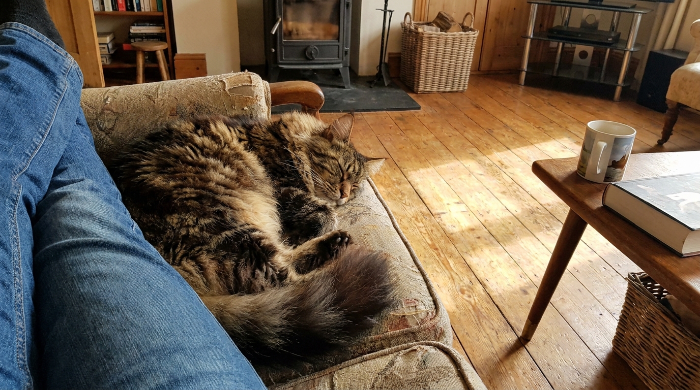 maine coon xxl en situation réelle