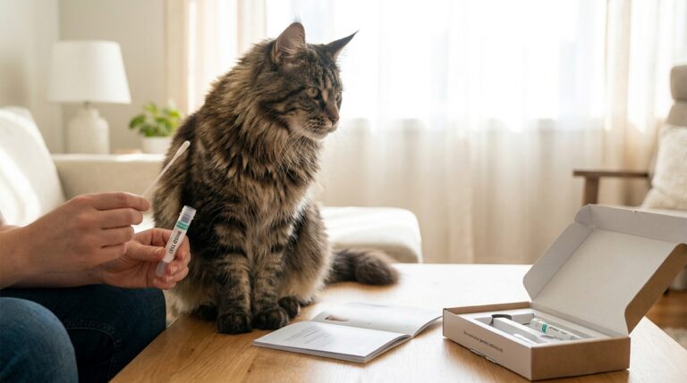 test adn race maine coon - Image de couverture