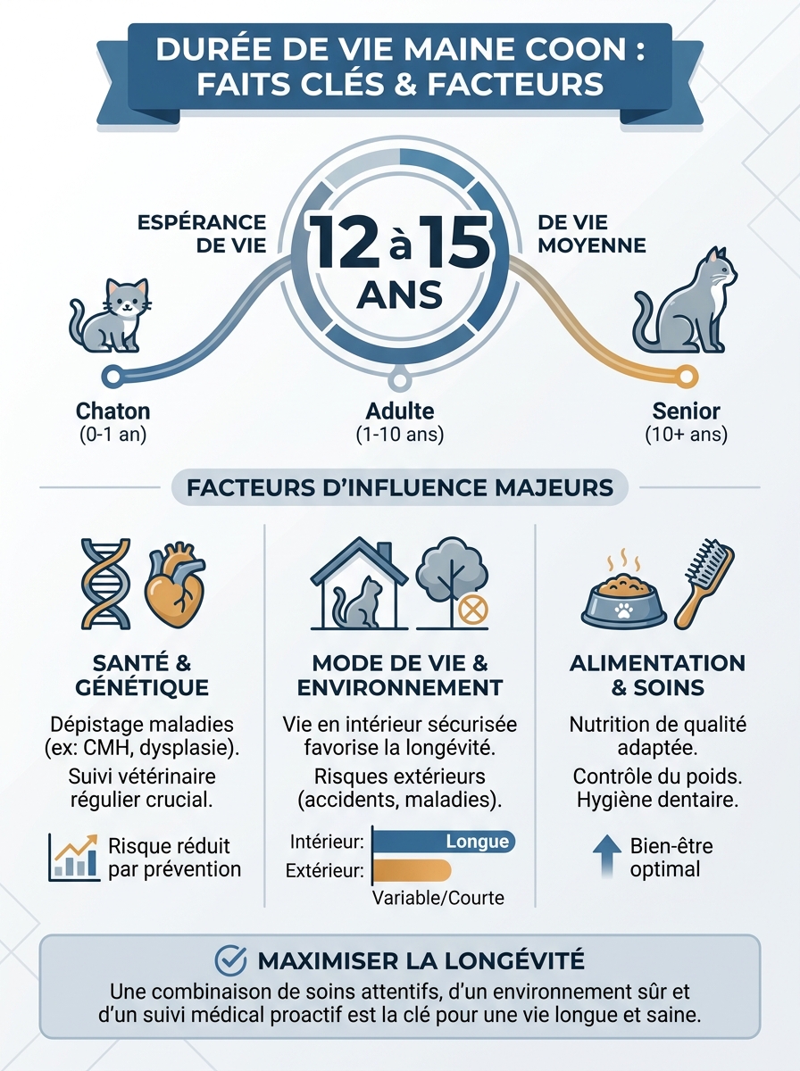 Infographie durée de vie maine coon