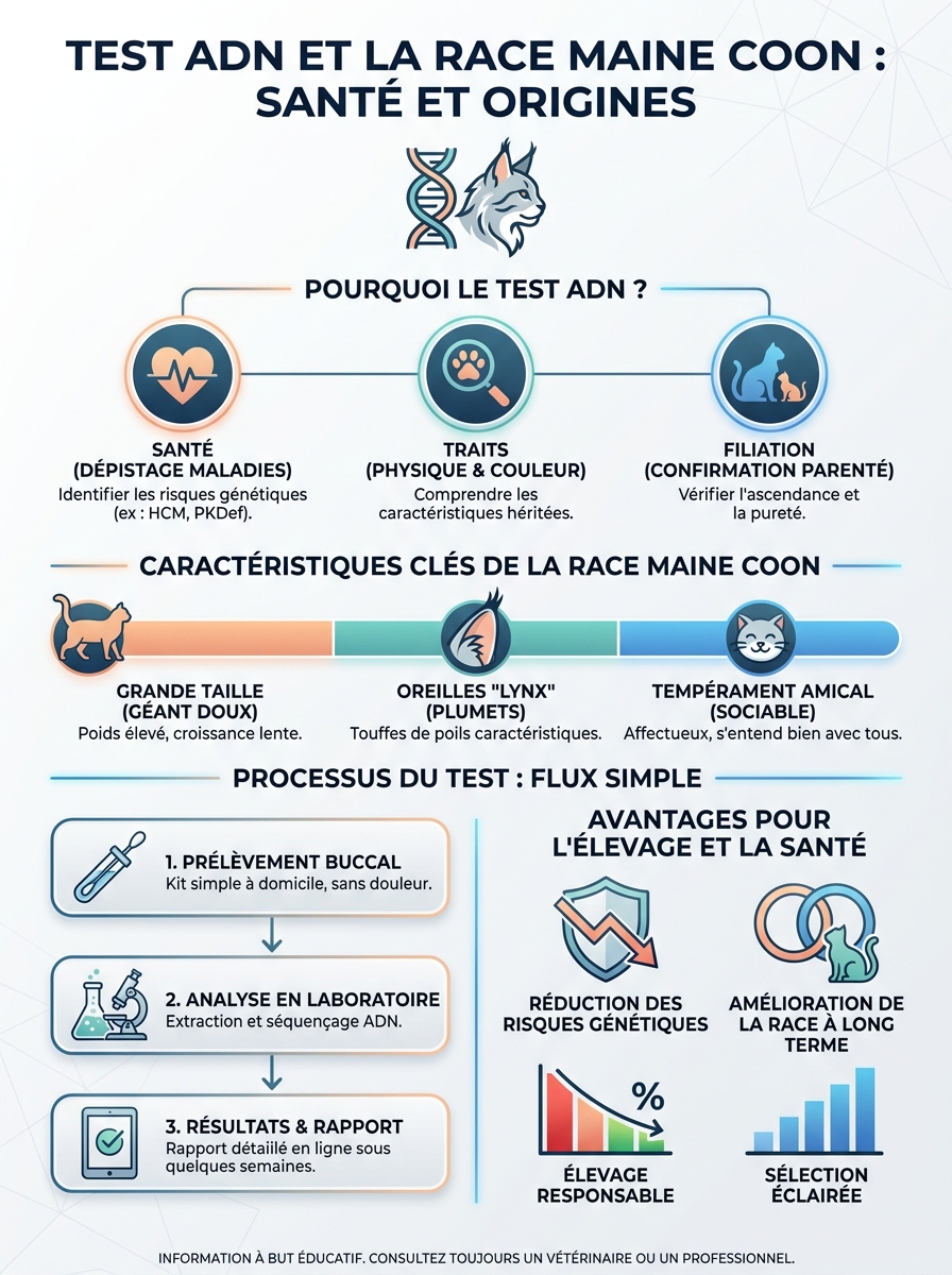 Infographie test adn race maine coon