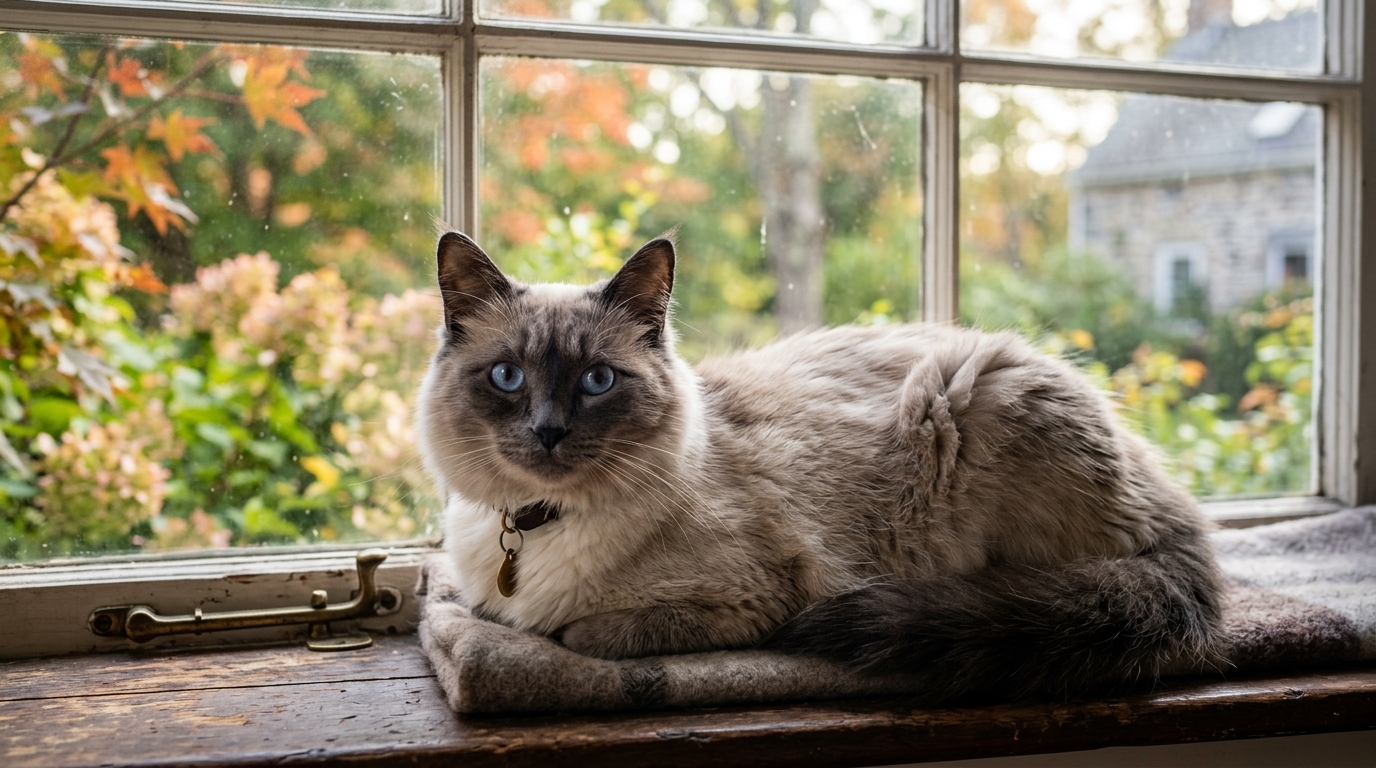 maine coon croisé siamois - Image de couverture