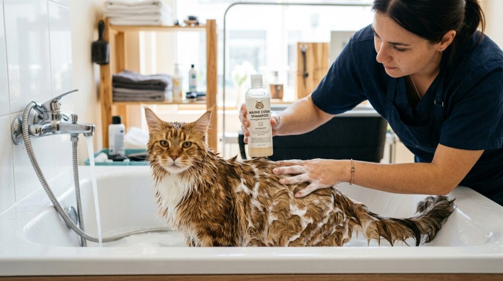 shampoing maine coon - Image de couverture