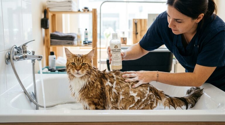 shampoing maine coon - Image de couverture
