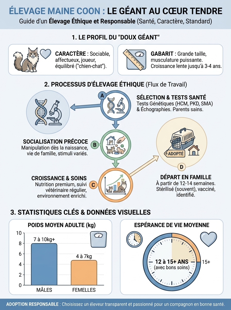 Infographie élevage maine coon