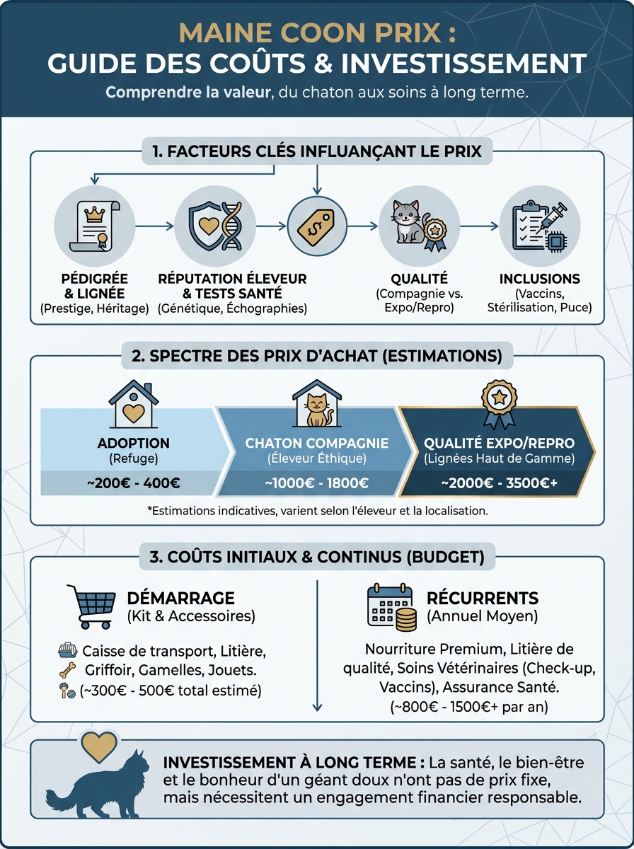 Infographie maine coon prix