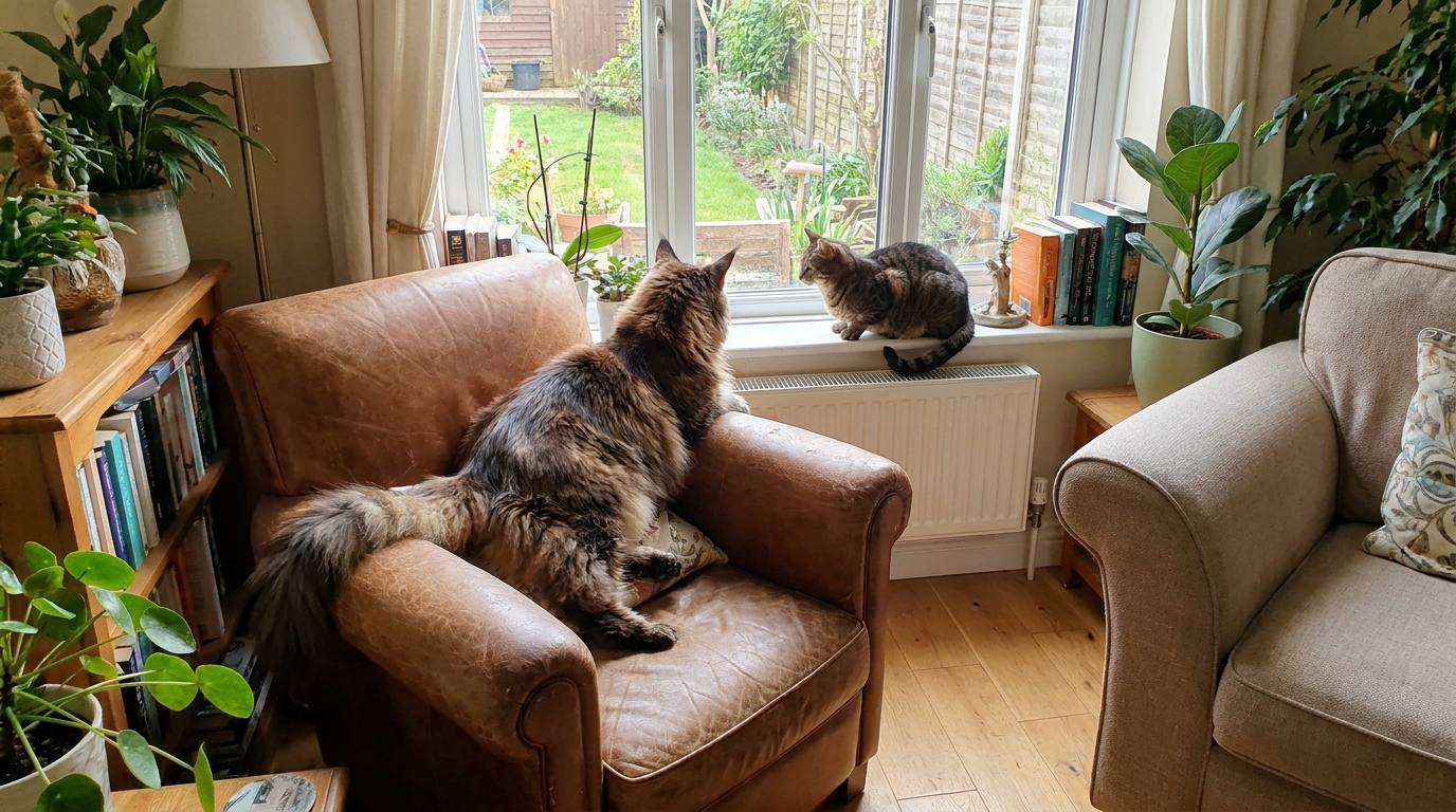 maine coon vs chat normal en situation réelle